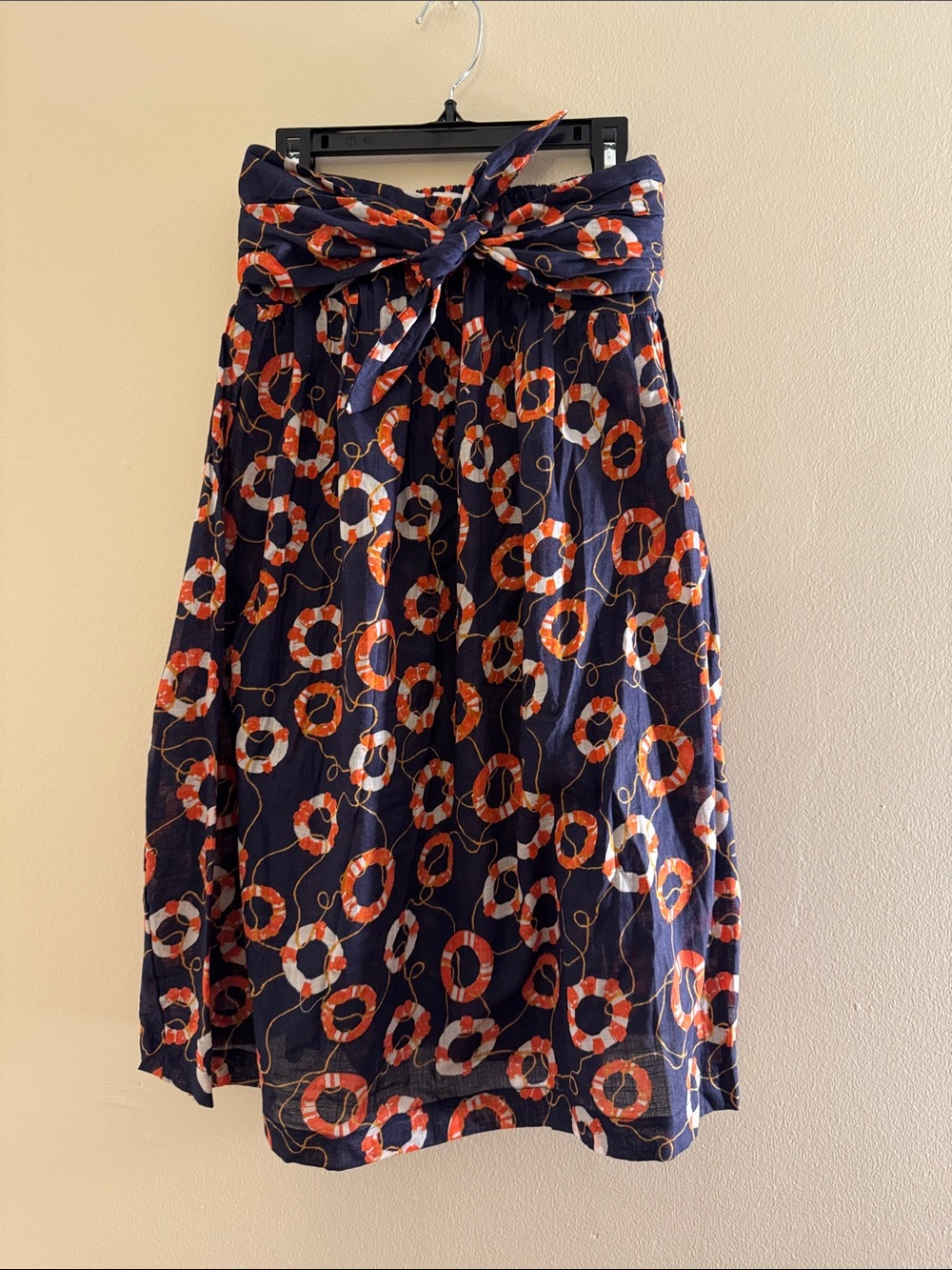 CELANDINE ANTHROPOLOGIE Coastal Print Strapless Dress